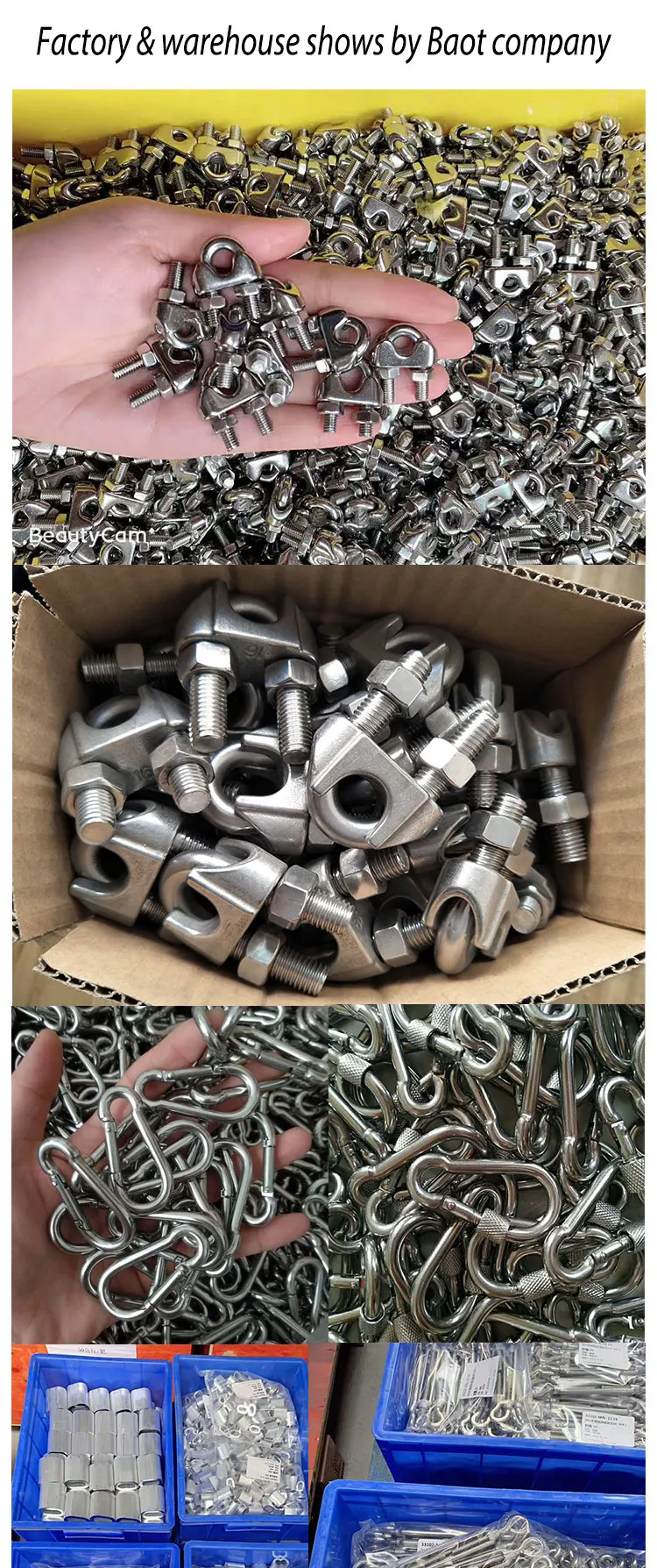5/8" Type 316, Stainless Steel Cast Wire Rope Clip