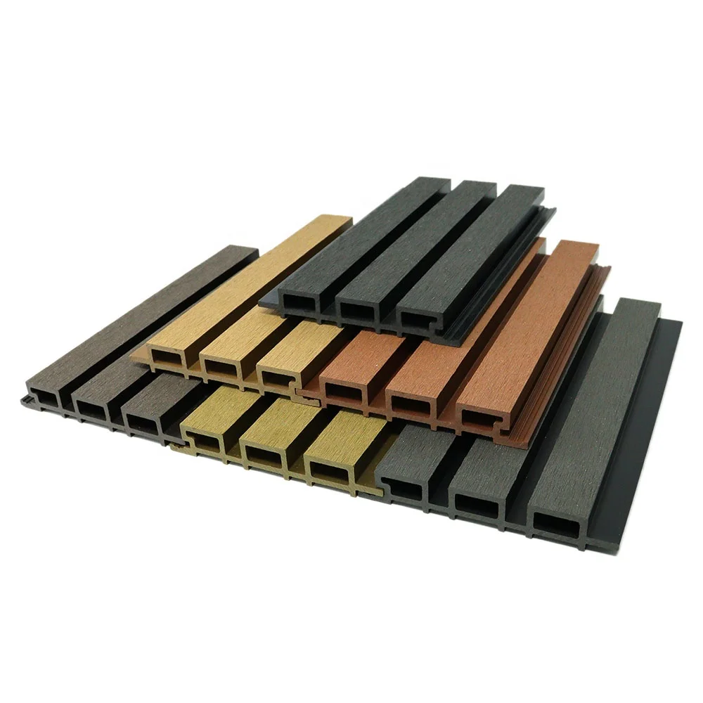 

House Facade WPC Wood Plastic Composite Fluted Wall Panel for Luxury Residential and Commercial Outdoor Partition Molding Wall