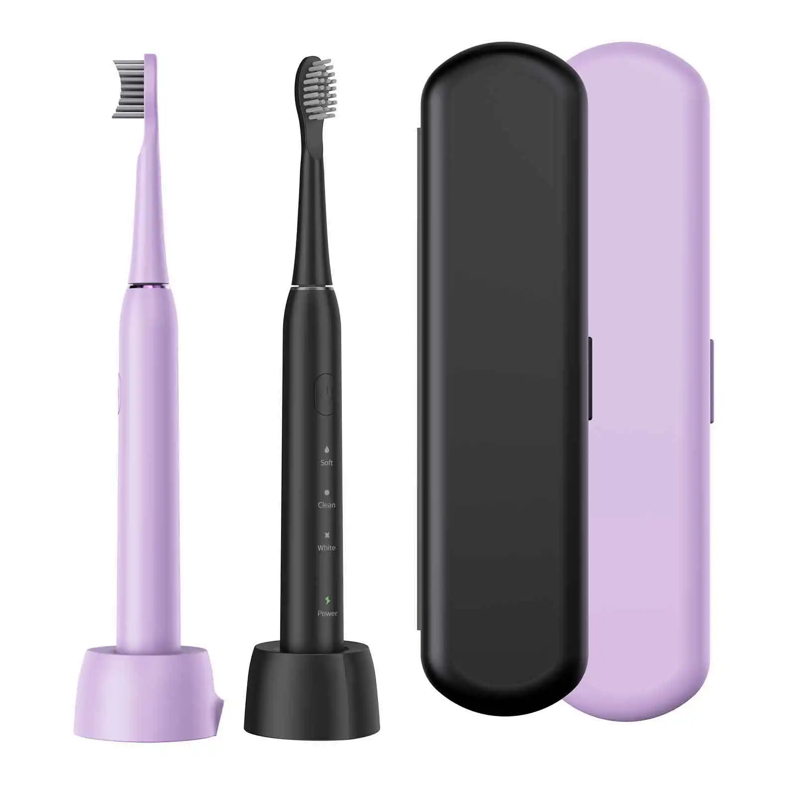 

Wireless Rechargeable black Smart Electric Toothbrush For Adult Use