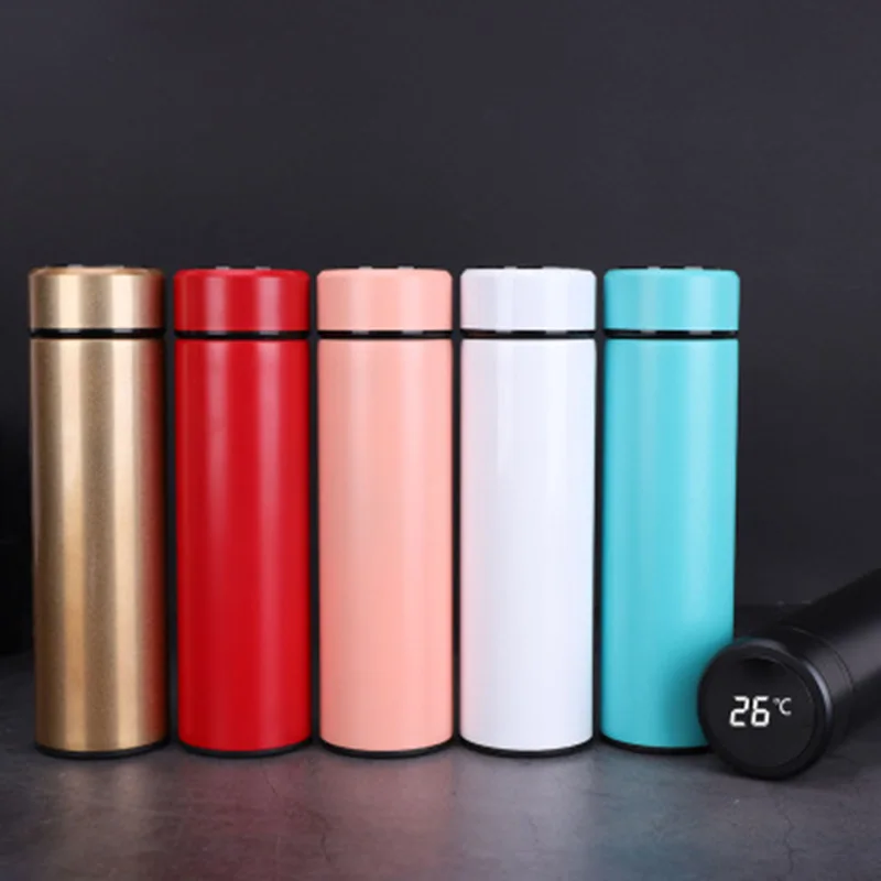 

SHOUTAO Factory Custom Water Bottle Thermos Vacuum Thermos Capsule Smart Stainless Steel Water Bottle With Thermometer