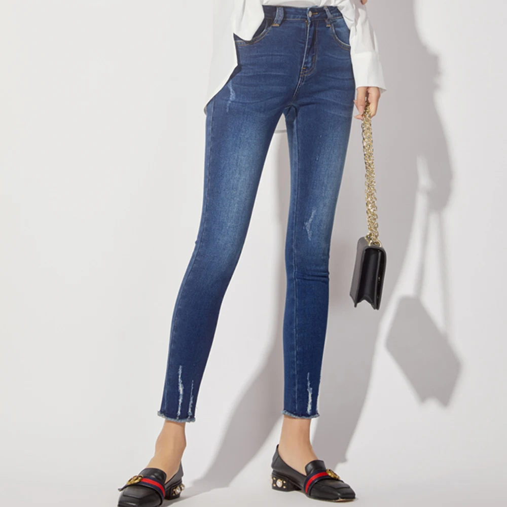 Latest Design Women's Stretch Slim Jeans Denim Pants - Buy Women ...