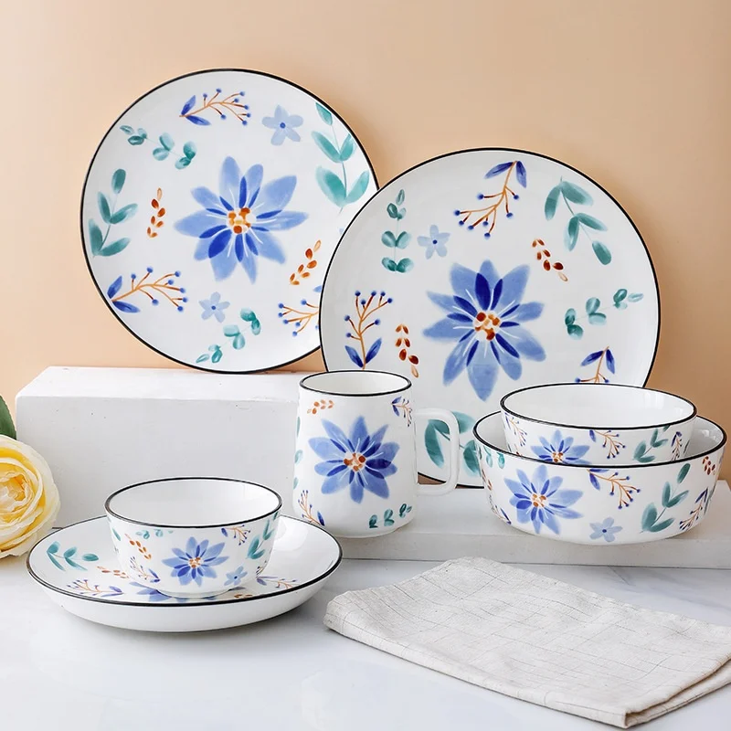 

Ceramic Plate Bowl Mug Set Tableware Porcelain Dinnerware Sets For Home Hotel Restaurant