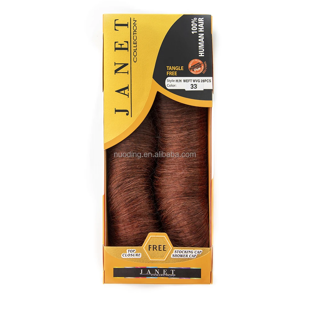 

wholesale short wig cheveux janet hair janet collection 28pcs human hair with closure