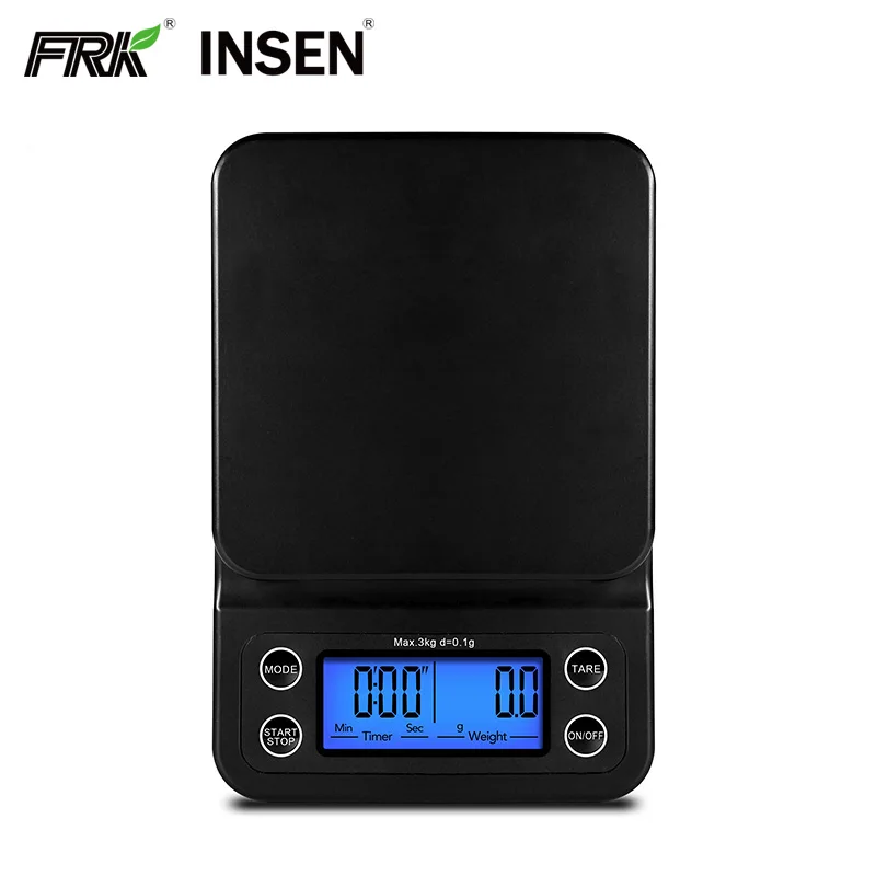 

3kg 0.1g kitchen timemore black basic professional coffee scale with timing function, Customized color