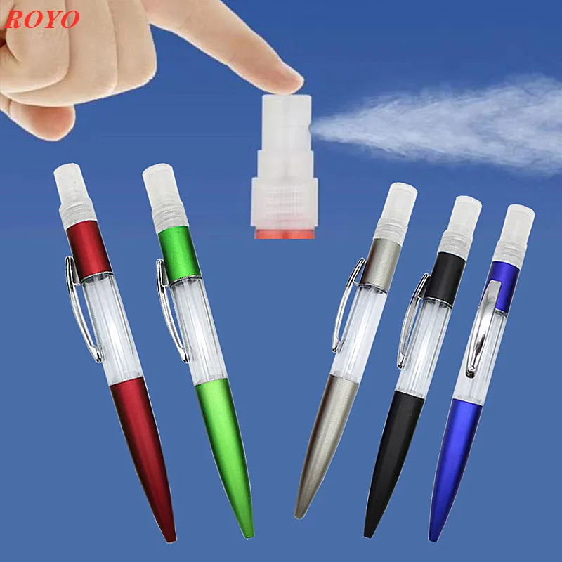 

New Promotional Multifunction Spray Disinfection Ball Pen With Custom Perfume Bottle Pen Liquid Hand Soap Mosquito Repellent Pen, 5 colors and custom