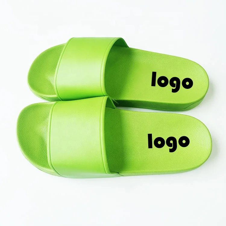 

China Factory big size Wholesale Factory Custom Logo Best Selling Flip Flops Printed PVC Slip On Custom Own Colour house Slide