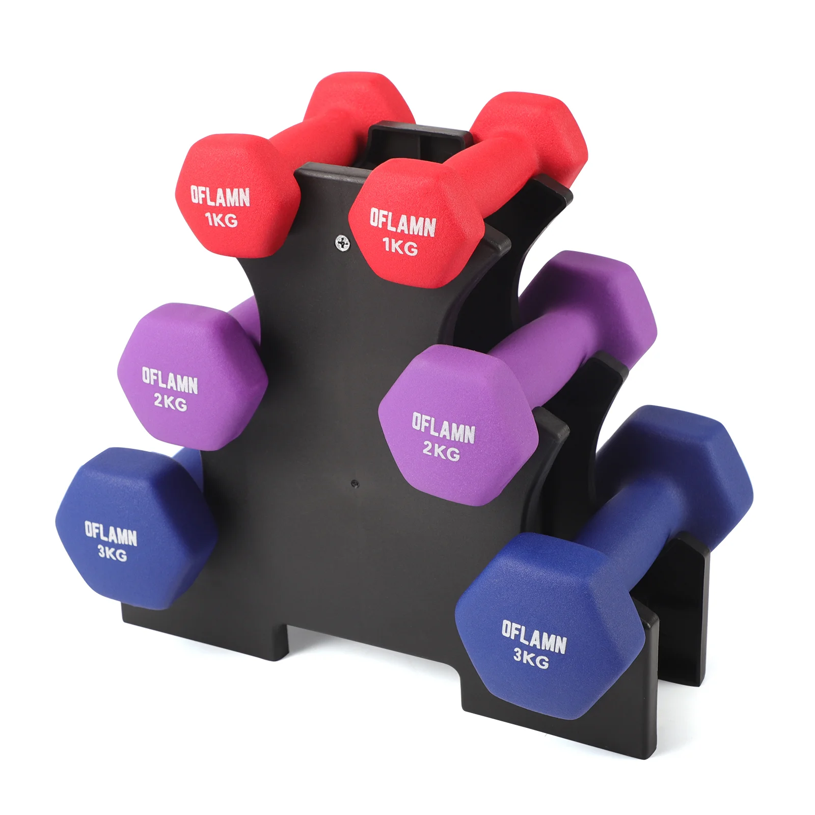 

10 Pound Multi Weight Women Neoprene Dumbbells Hex Sets Lbs Pounds, Multi-color
