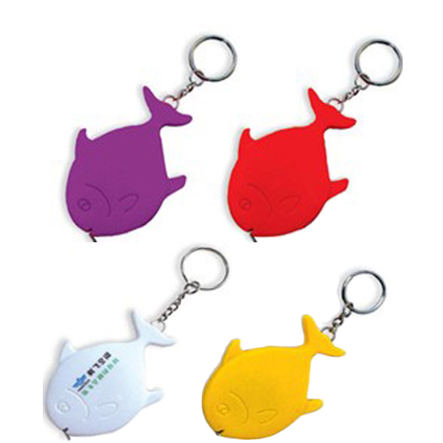 

hot sale Fish shaped measure tape with keychain, Rich
