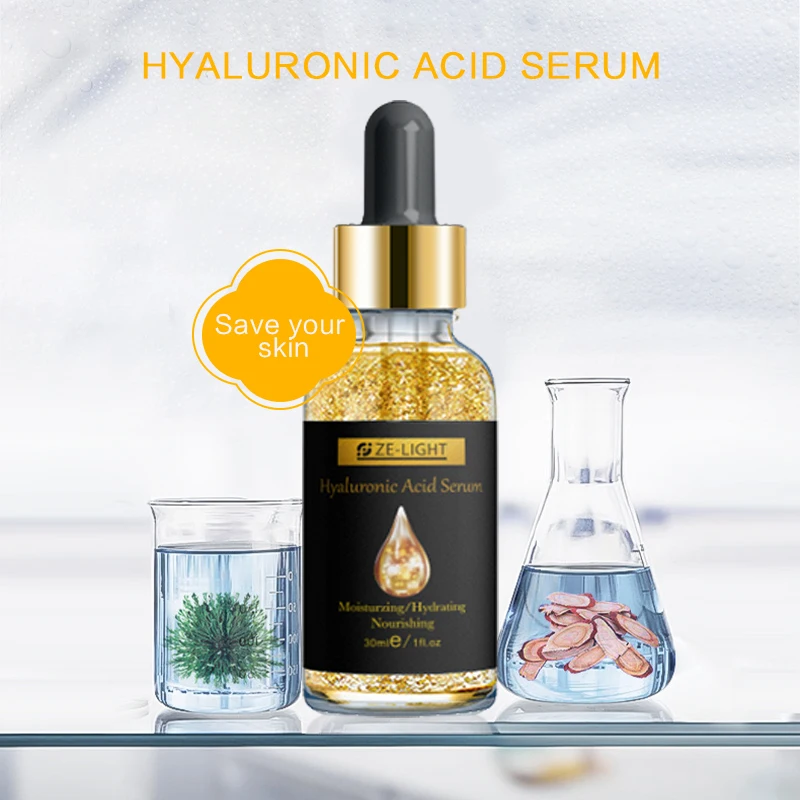 

Hot Selling Organic Anti Aging 24k Rose Gold Serum Private Label Serum, Transparent gold