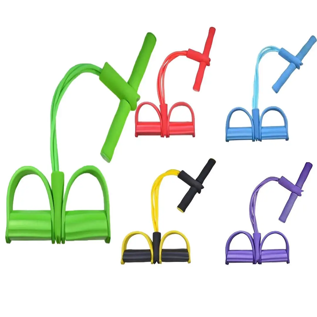 

Indoor Fitness Resistance Bands Exercise Equipment Elastic Sit Up Pull Rope Gym Workout Bands Sport 4 Tube Pedal Ankle Puller