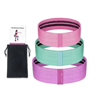 

Wholesale make your own portable polyester cotton material fitness outdoor yoga resistance band, Multi color optional