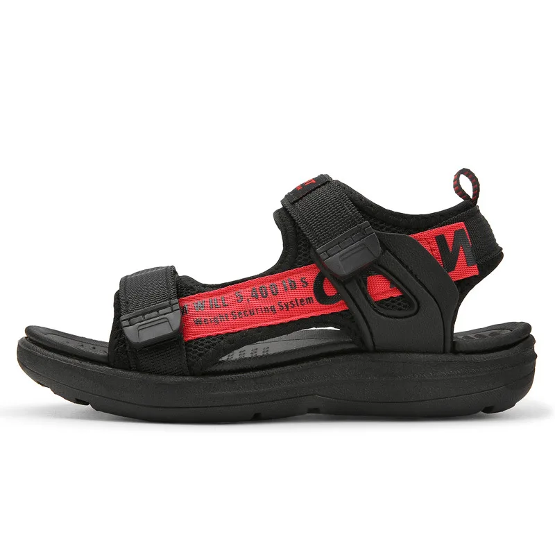 

Hot sale in stock webbing upper soft bottom summer children beach shoes big size kids boys sandals