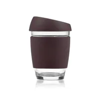 

Quality Brand New Glass Water Cup 12oz Travel Mug Reusable Borosiligate Glass Coffee Cup