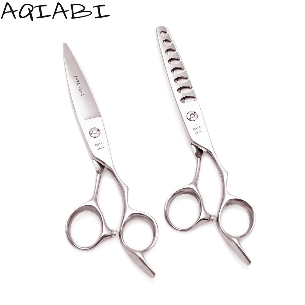 

Barber Scissors 6'' JP Stainless Steel Hair Cutting Scissors Thinning Shears Slippery Razor Edge A9022, Shiny