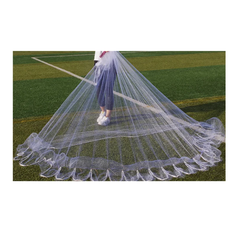 

supply 10ft white 3/8" hole size Japanese fishing net Japan style cast net