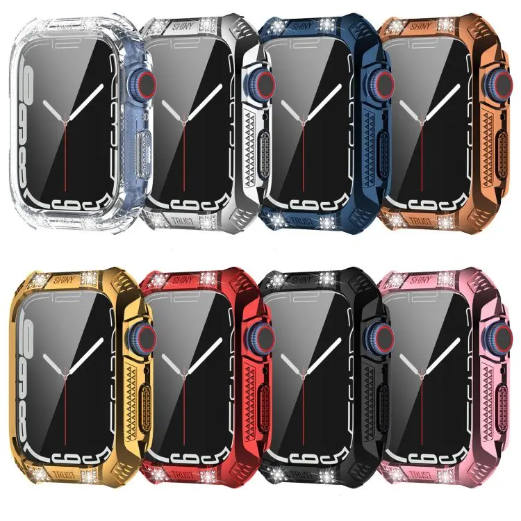 

Factory wholesale Hard PC Case with Tempered Glass Screen Protector for apple watch 7 case