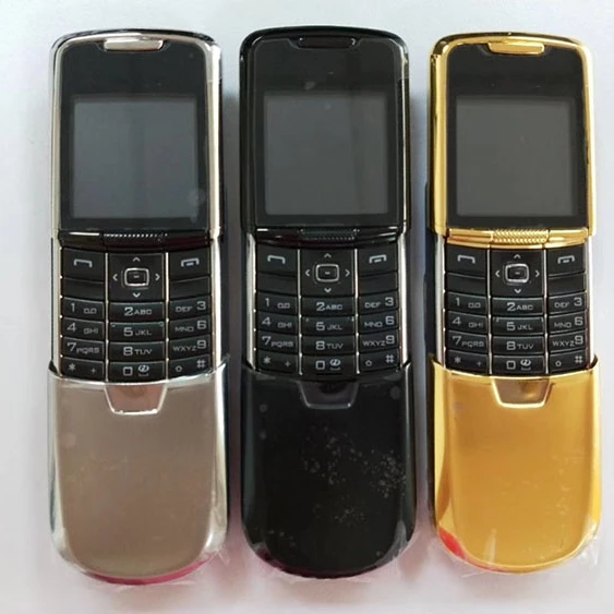 

Slide up cell phone for Nokia 8800 Classic Gold Black silver with russian keyboard