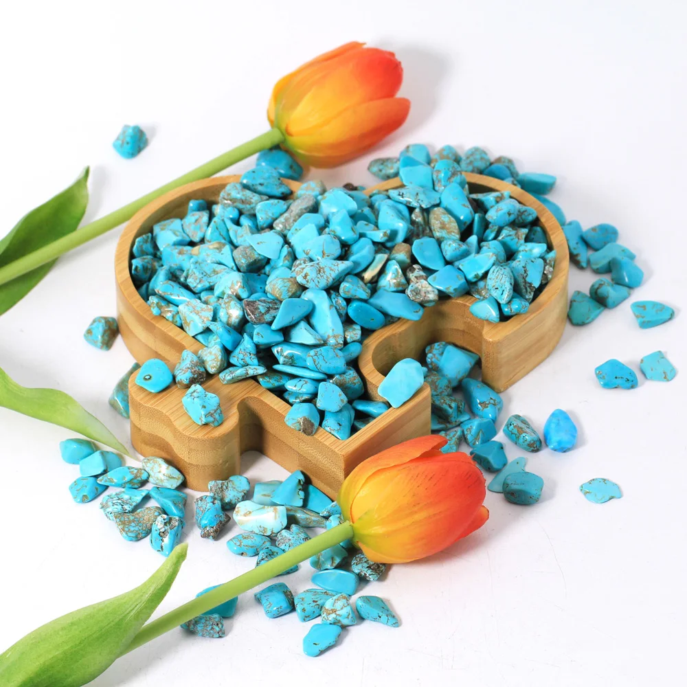 

Factory Price Turquoise Chips Crystal Healing Stone Crystal Chips Turquoise For Decoration