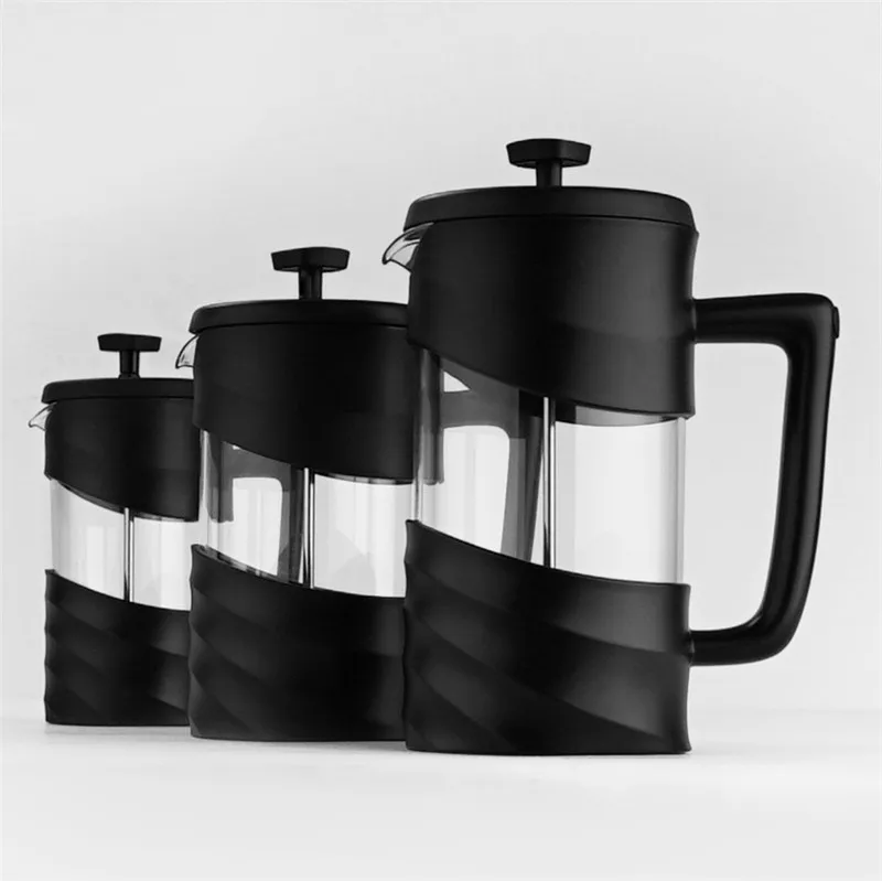 

Black 350ml Manual Home High Borosilicate Glass French Press 304 Stainless Steel Filter Coffee Maker