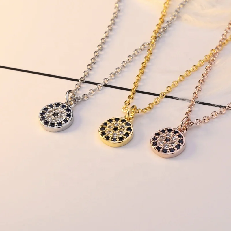 

Exquisite Pendant Necklace For Women Jewelry With Shiny Blue Crystal Stone Charms Ceremony Accessories