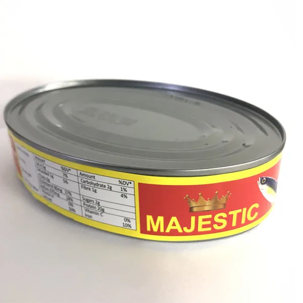 Sardine in Oval Can in Soybean Oil