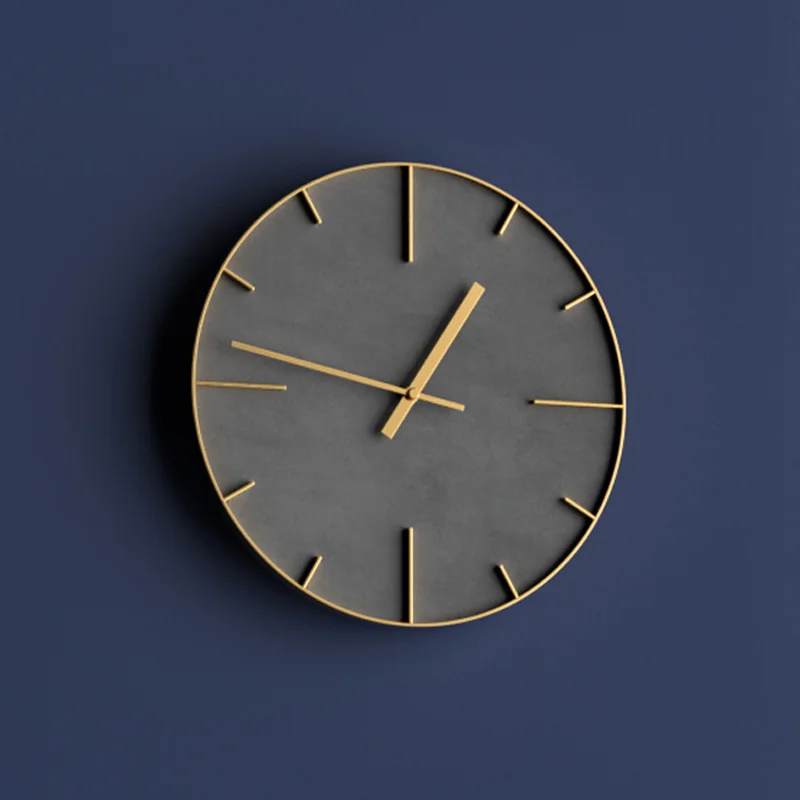 

jue 1 design Concrete Wll Clock Luxury Classic Home Decoration Hanging Modern Fashion Wall Clocks, Gray (customized )