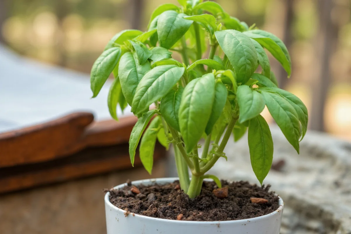 how to repot a basil plant