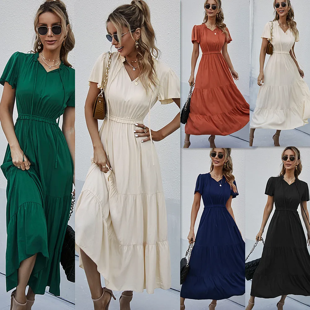 

Wish Plus Size Women Slim Button Dress Shirt Long Sleeve Maxi Shirts Dress, Customized color/as show