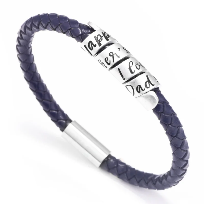 

New design Holiday Promotions Father's Day Gift Men's bracelets & bangles Magnetic Clasp Leather bracelet