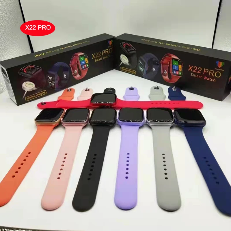 

New Arrivals X22pro Smart Watch 1.78inch Full Touch Screen Series 7 Smartwatch IP67 Waterproof Sport Watch, Black, silver, pink, red, blue, green.