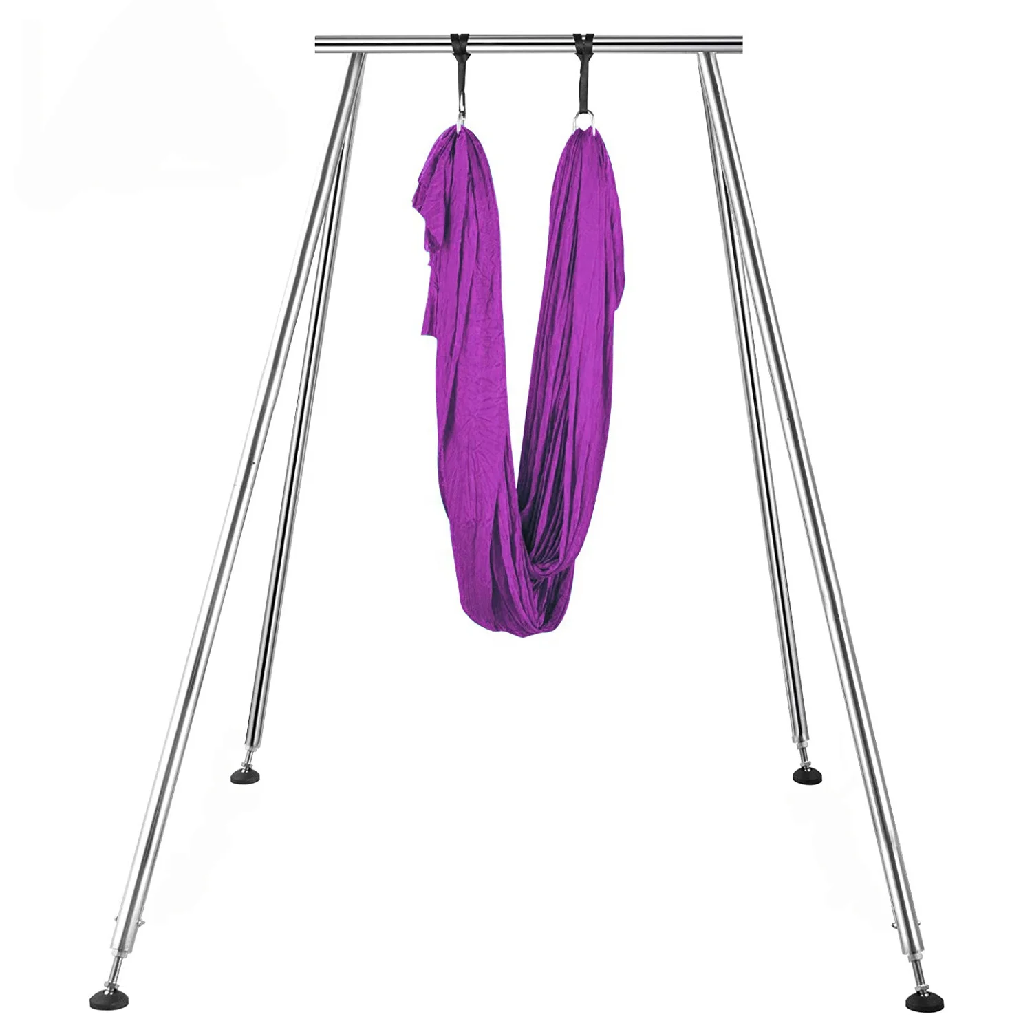 

High Quality Yoga Sling Inversion Stand,Aerial Yoga Swing Stand For Indoor Outdoor Exercise, Silver,yeallow,red,blue,green,customized color