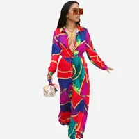 

Fashion new style chain printed loose long pants women's jumpsuit