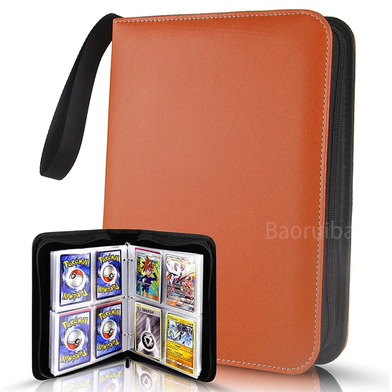 

400 Pockets Baseball Card Binder Holder, Trading Card Sleeves Football and Sports Cards, Pantone color is ok
