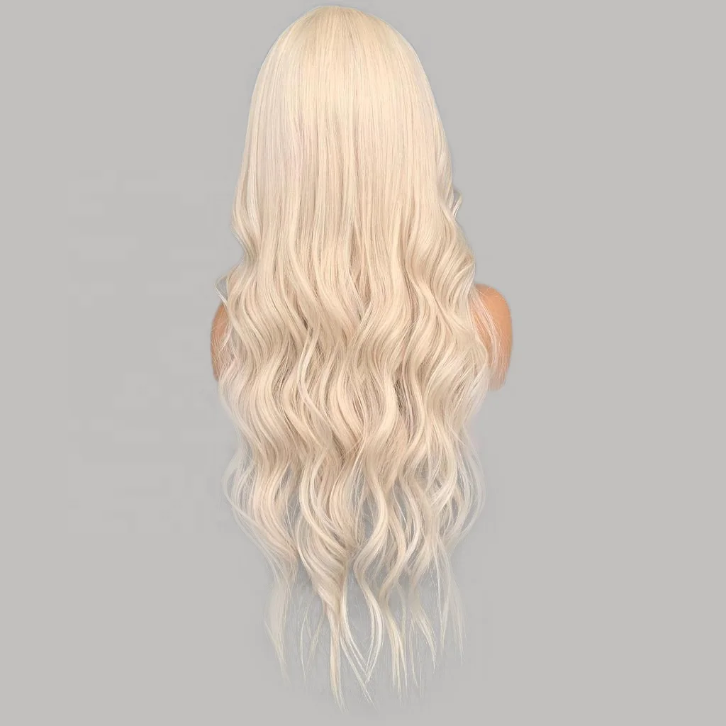 

white blonde color virgin european remy human hair 13x6 lace frontal wig invisible hd lace wigs wavy human hair wigs