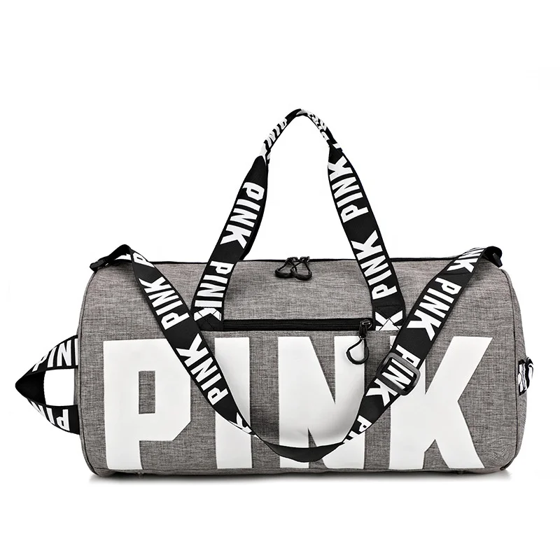 

Wholesale Custom Logo Unisex Pink Spend The Night Sport Gym Bag Travel Duffle Bag