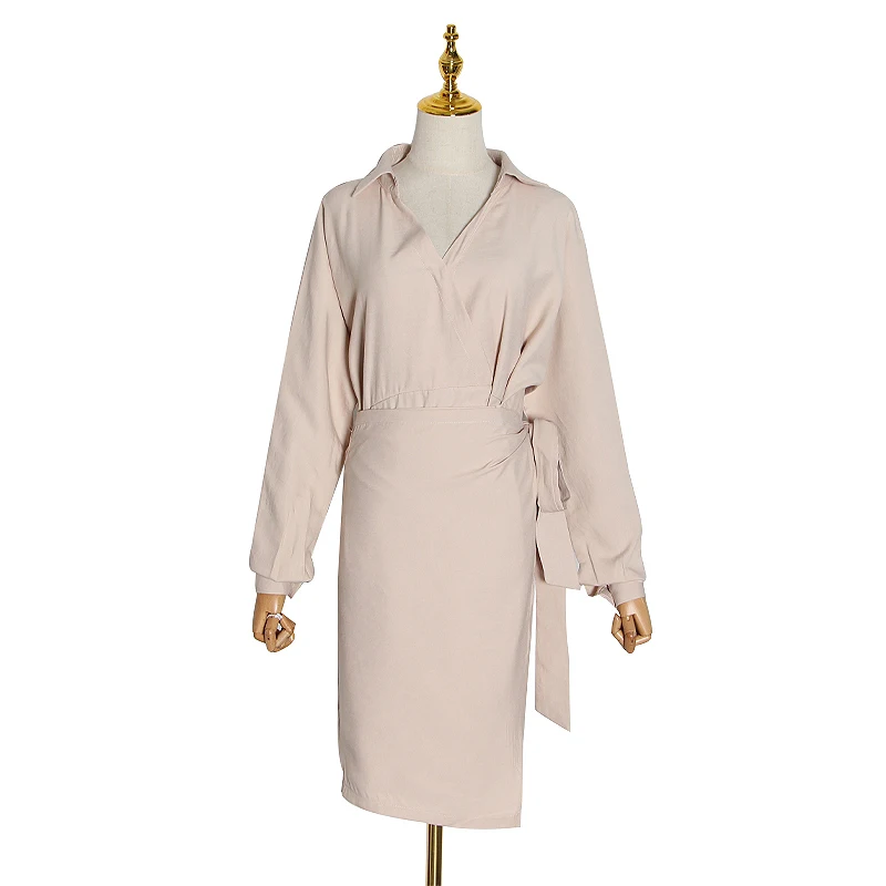 

Cross Lace Up Women's Dress Casual Oversized Clothing