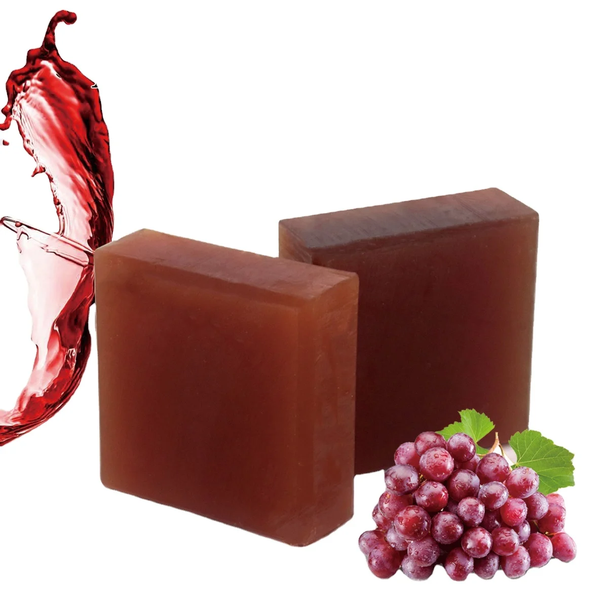 

Wholesale natural red wine handmade body face soap toilet bath soap, Brown