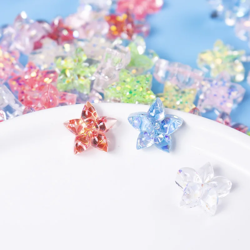 

FREE SHIPPING Luxury Jewelry 3D Nail Art Flakes Cartoon Women Manicure 3D Resin Star Shape Nail Art