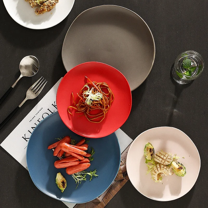 

Creative Various Colors Irregularly Shaped Dessert Plate Porcelain Plate 2021, Customized color