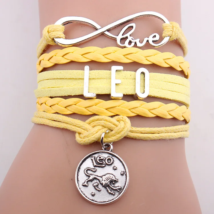 Handmade Vintage Infinity Love 12 Zodiacs Aries Taurus Gemini Cancer