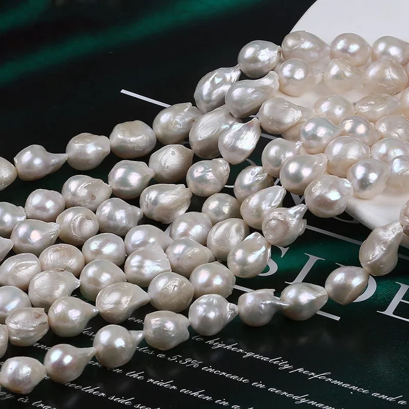 

Wholesale  natural freshwater white baroque edison pearl Strands supplies for jewelry making