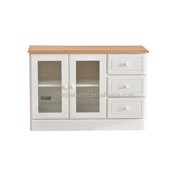 wood storage cabinet with casters