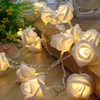 LED Lover Garlands Rose Flower Fairy String Lights Romantic Wedding Party