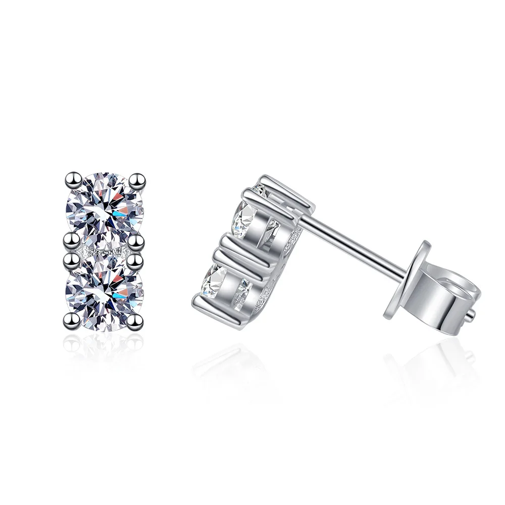Classic S925 Sterling Silver Elegant Moissanite Earrings Timeless Elegant and Classy Jewelry
