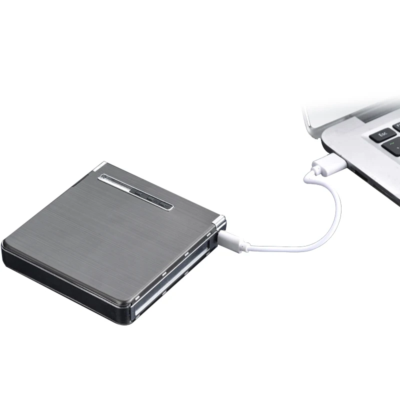 
custom focus metal USB electronic automatic cigarette carrying case holder with lighter 