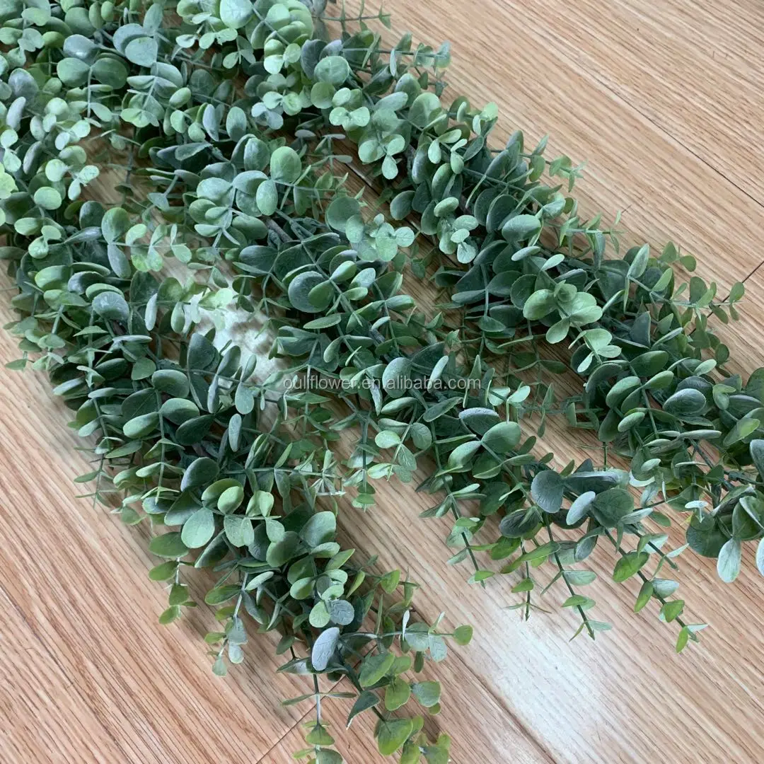 F3130 Factory Wholesale Cheap Greenery Wreath Artificial Eucalyptus