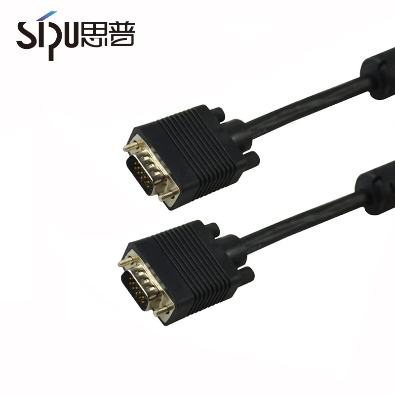 

SIPU Black VGA 15 Pin Plug Computer Monitor Cable 1.5M, Black white