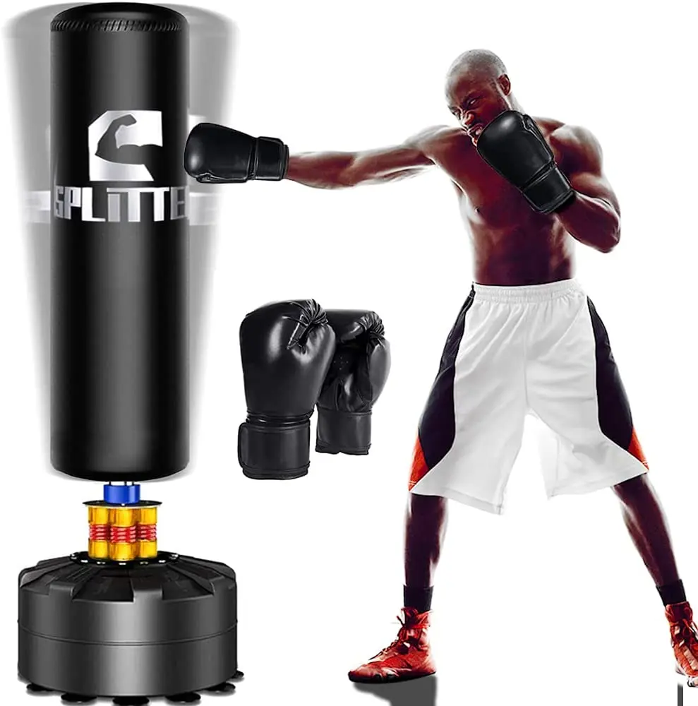 

Real Freestanding Boxing Punching Bag Heavy Boxing Sand Bag with Suction Cup Base for Adult Youth Kids for weight training, As picture or custom