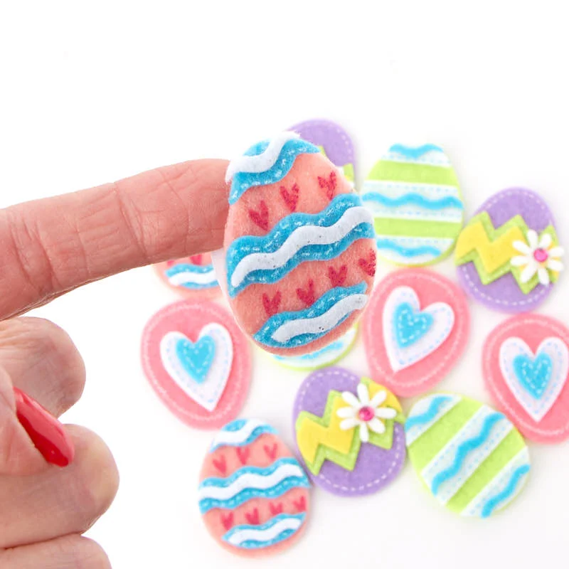 factory price custom christmas felt fabric 3d sticker