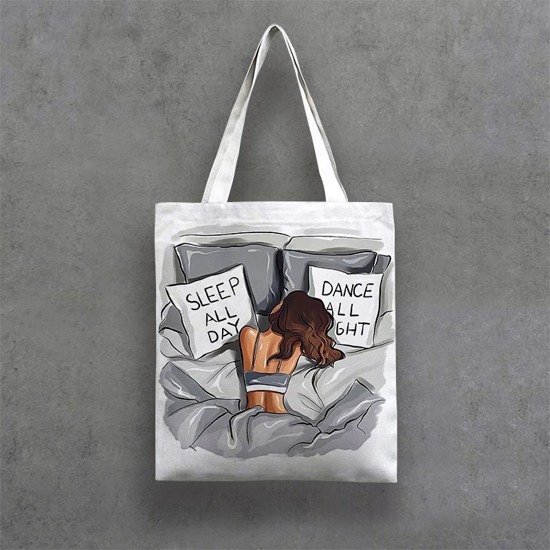 

G&D Fashion Cute Cartoon African Woman Art Tote Bag, Customer's request